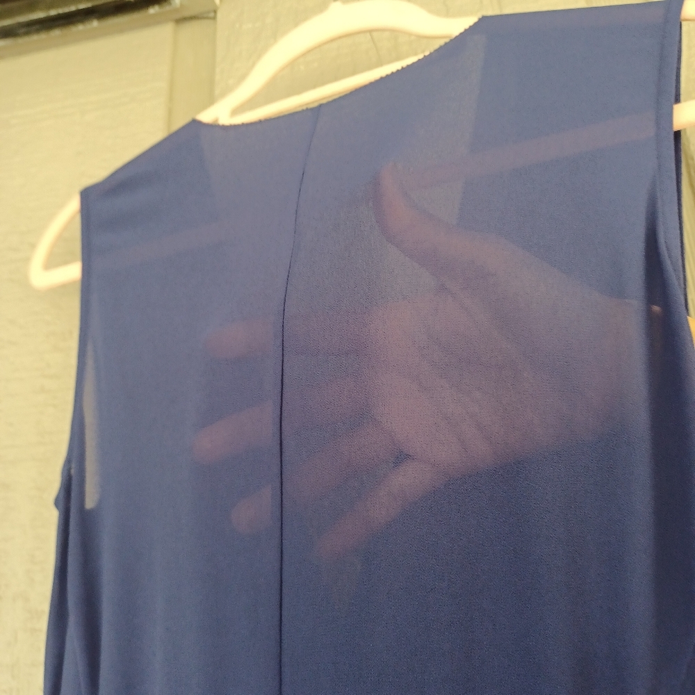 Reiss Tascha Maxi Dress Size 6 Women Wedding Guest V Neck Sleeveless In Navy - Picture 9 of 14